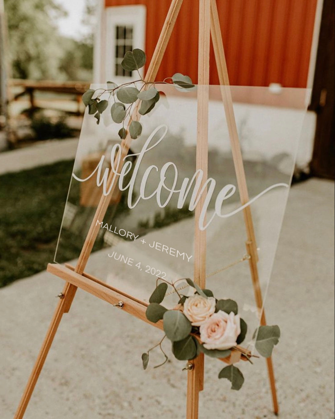 Clear Acrylic Welcome Wedding Sign